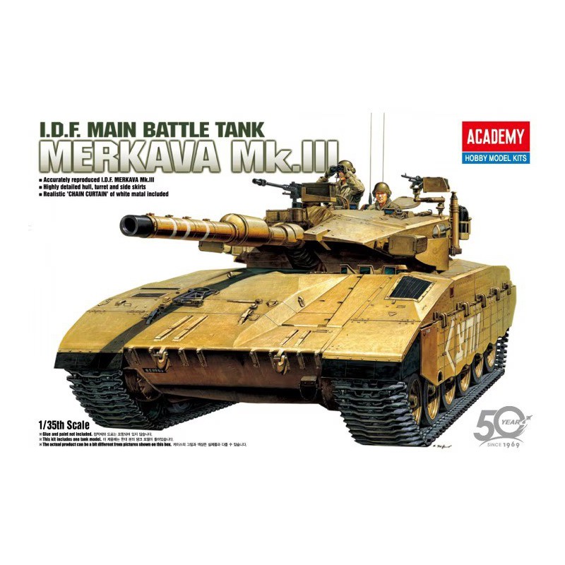 IDF Merkava Mk.III Main Battle Tank 1:35 Academy model kit