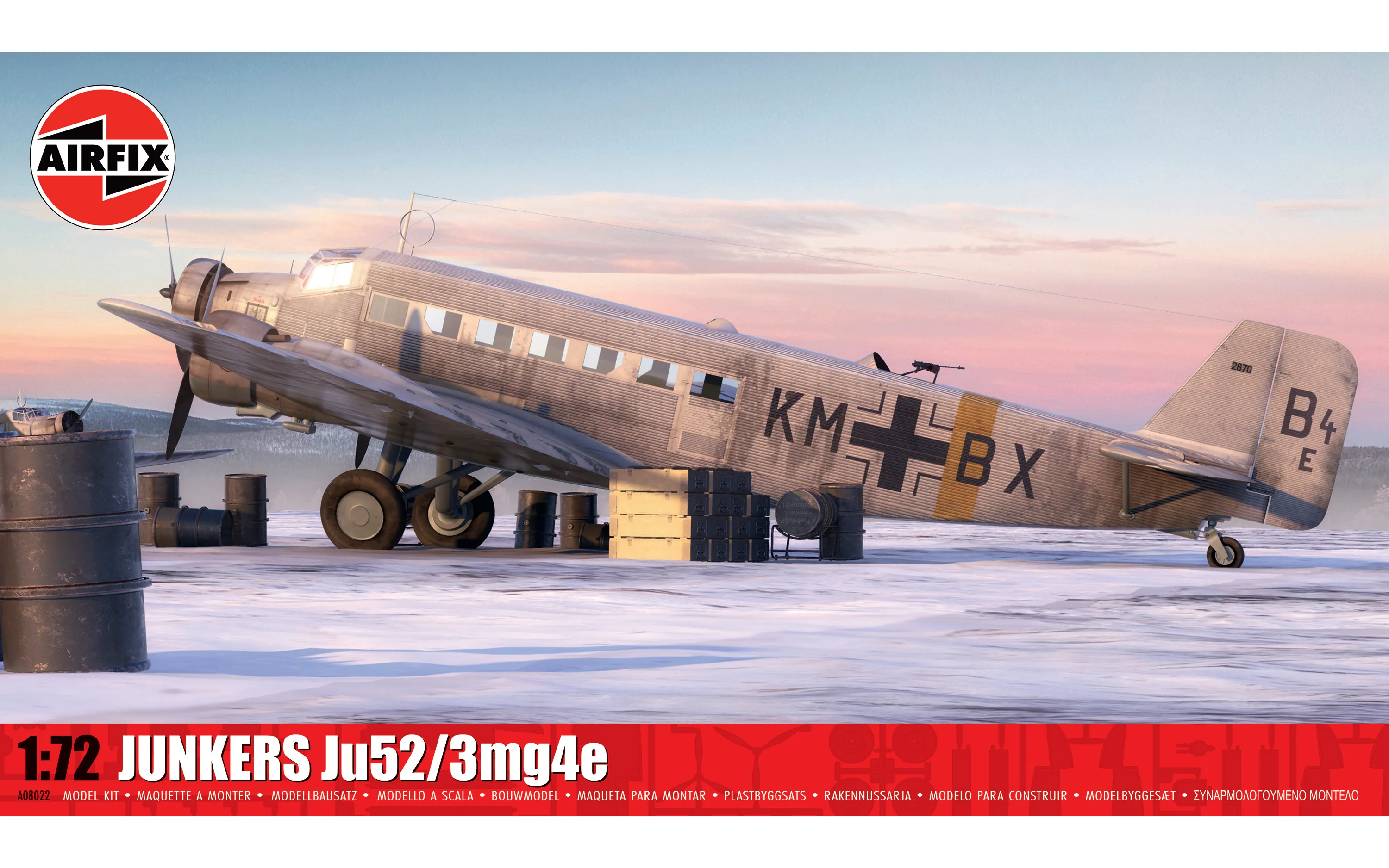 Junkers Ju52/3mg4e WWII Transport Aircraft 1:72 Airfix
