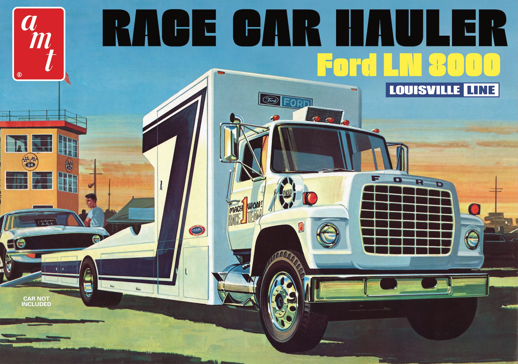 レースカーホーラー フォード LN8000 ルイビルライン 1/25 amt 1:25 AMT 1316 Race Car Hauler - Ford LN 8000 Louisville Line