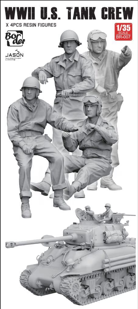 Figurines Résine Verlinden 1/35 - Soldats équipage Char Allemand WW2 - Neuf
