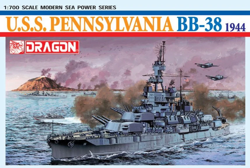 USS Pennsylvania BB-38 1944 - Battleship - 1:700