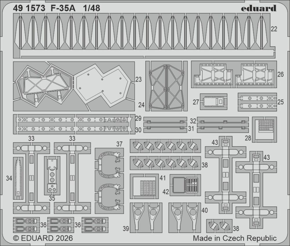 EDUARD 00101 Photo Découpe - Photo Etched Mesh 4x4