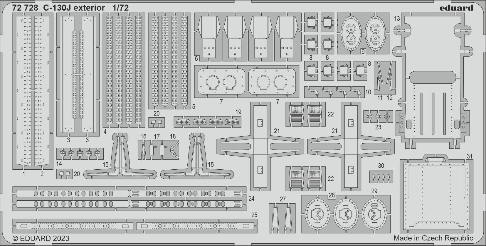 1:72 Eduard BIG72173 Accessoires for C-130J Part I - Zvezda