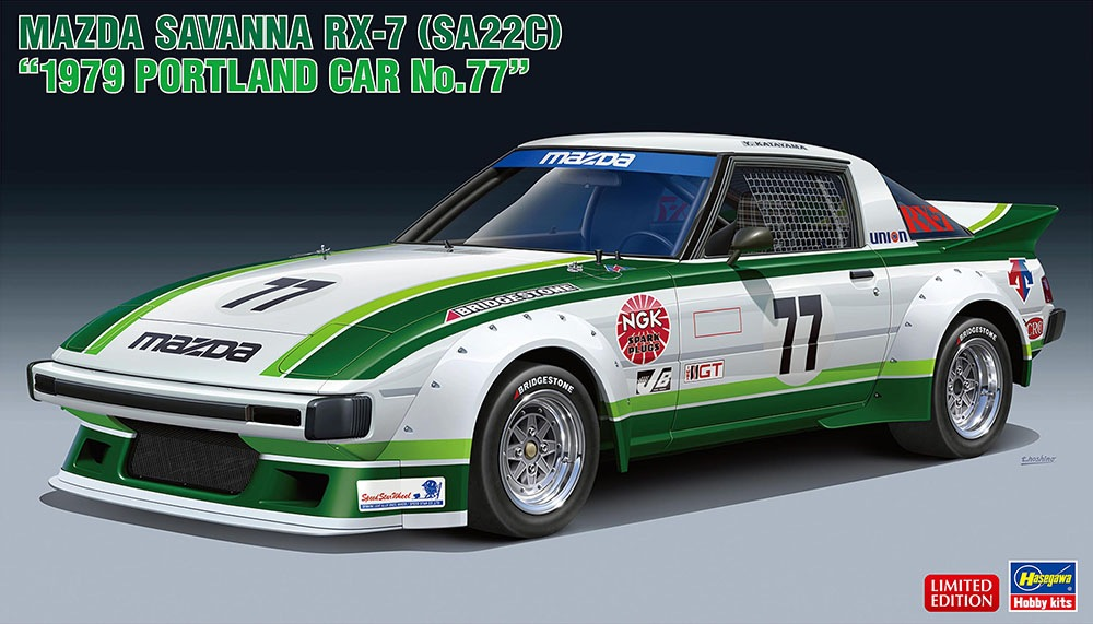 1:24 Hasegawa 20661 Mazda Savanna RX-7 (SA22C) 1979 Portland Car No.77