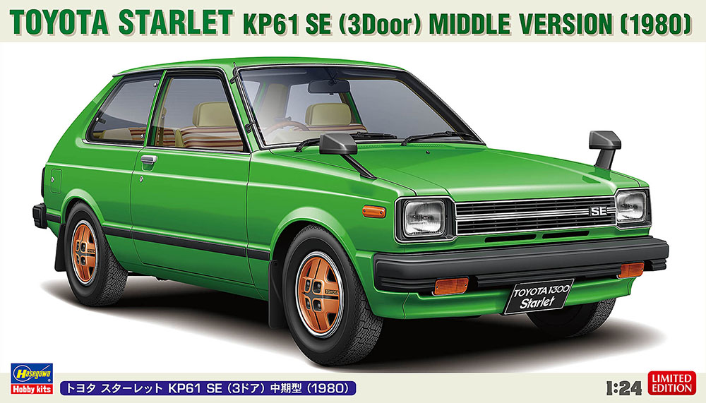 Hasegawa 1:24 Toyota Starlet KP61 SE 1980 Japanse Auto