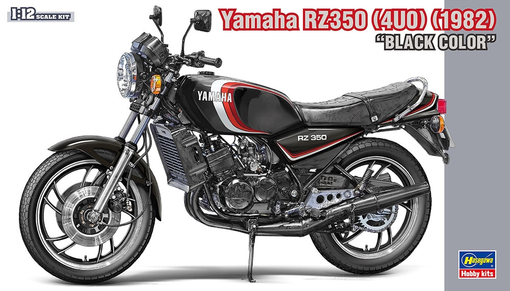 YAMAHA RZ350 4UO 1/12 カスタム Yamaha RZ350 (4U0) 1982 - Motorcycle - Black Color - 1:12
