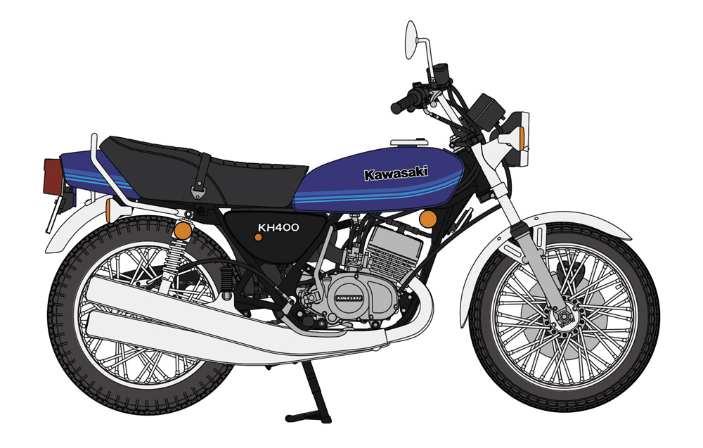 Hasegawa 1:12 Kawasaki KH400-A6 1979 Japanese Motorcycle