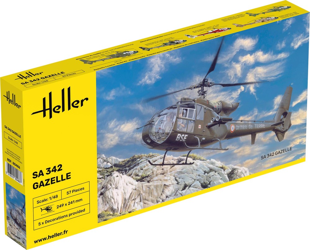 1:48 Heller 80486 SA 342 Gazelle Heli