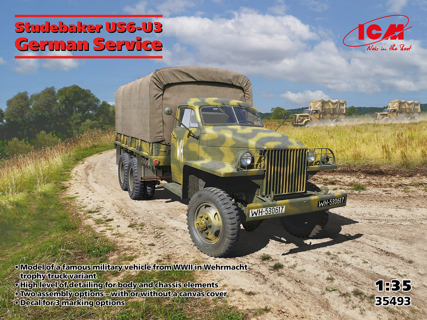 STUDEBAKER US6-U3 1/35 トラックモデルキット Studebaker US6-U3 in German Service - 1:35 Military Truck