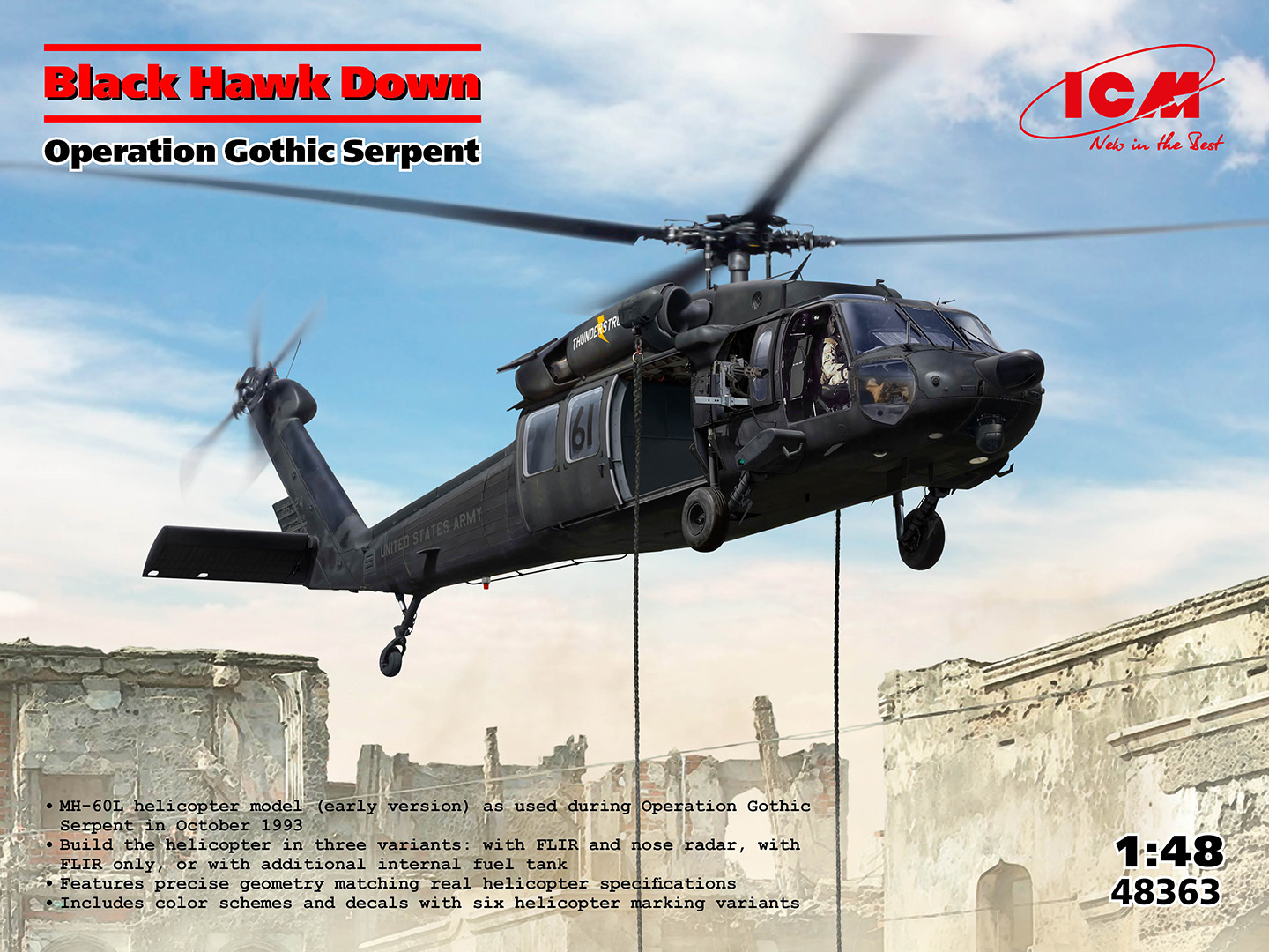 ICM 1:48 Sikorsky S-70 Black Hawk - Operation Gothic Serpent