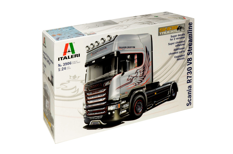 Italeri 3944S Scania 1:24 Streamline 143H 6x2, Faithful Replica, Model Making, Crafts, Hobby, Gluing, Plastic Construction Kit, Assemble
