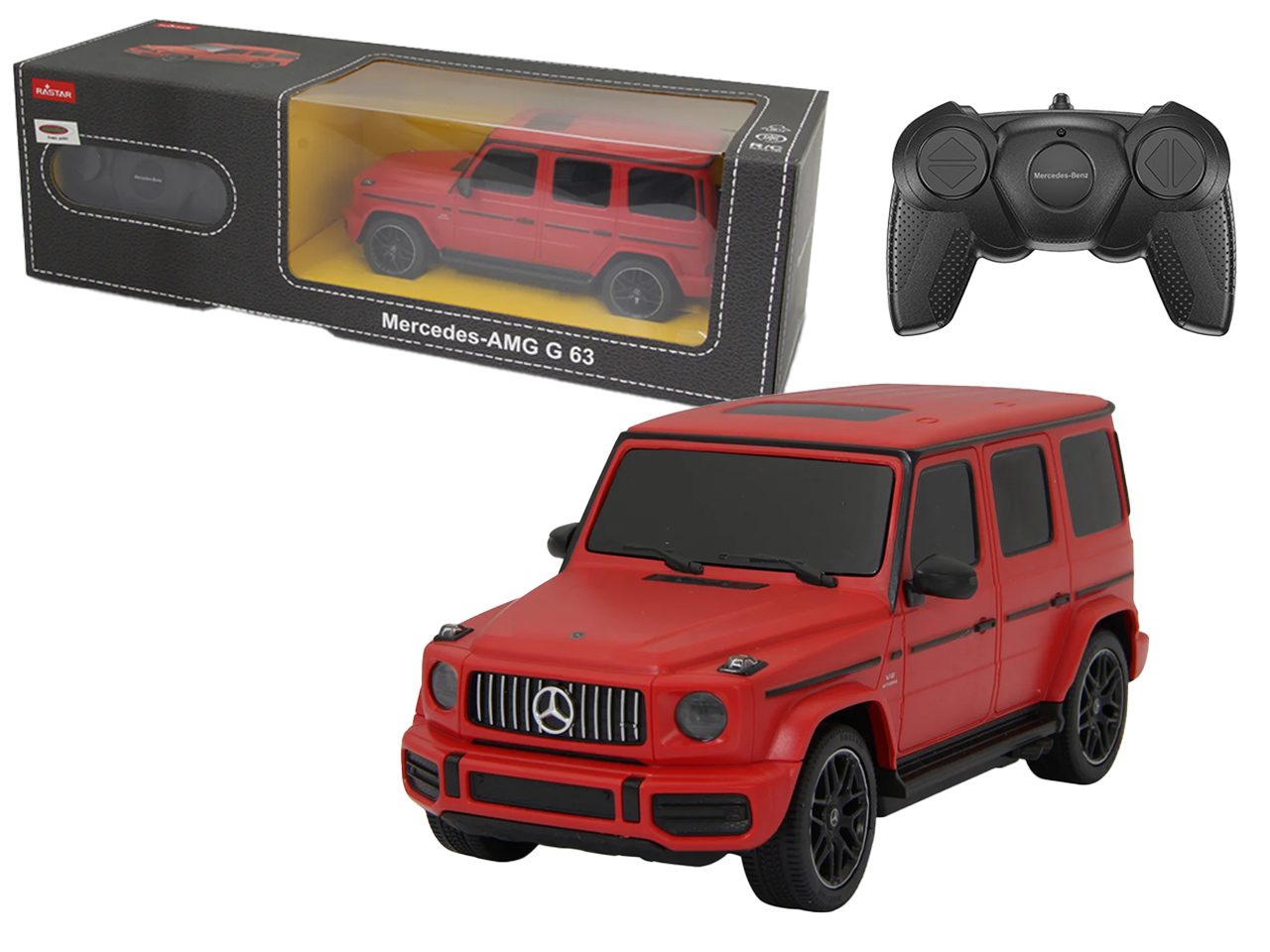 Jamara 460446 – Push-Car Mercedes-Amg C 63 Rouge 3en1 – Dispositif Anti- Bascule, Barre De poussée et de Maintien avec Fonction De Direction, Son, Klaxon, Dossier de Siege, Arceau de Sécurité Latéral