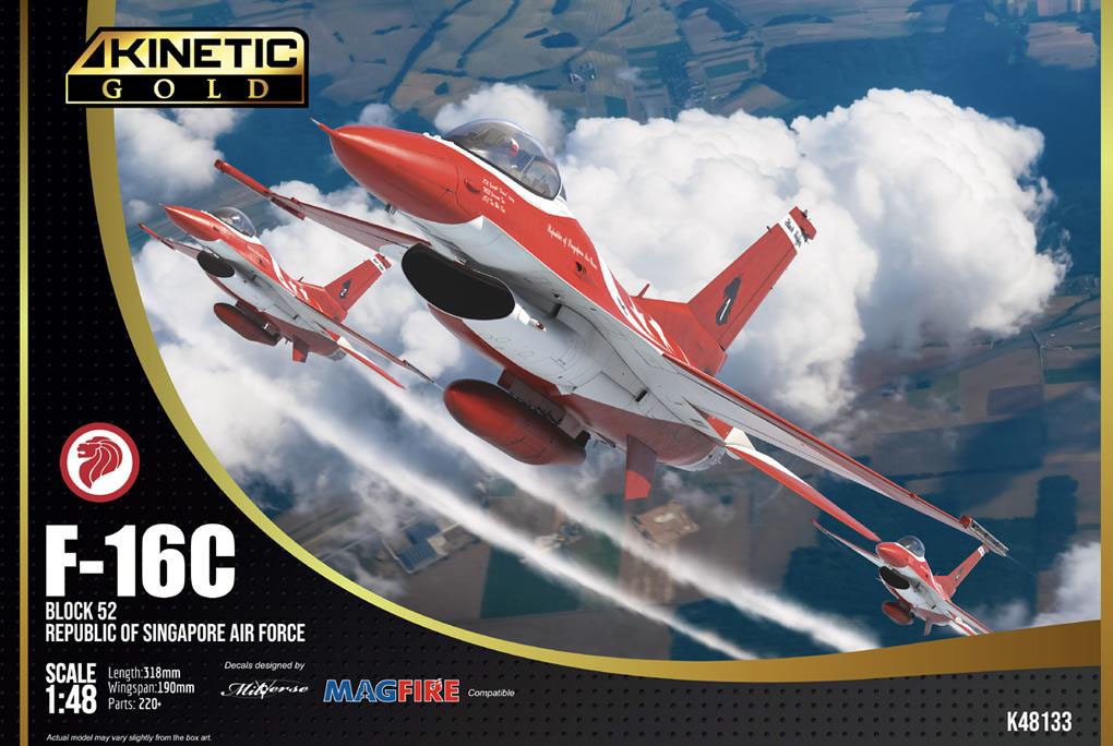 Kinetic F-16C Block 52 'Black Knights' 1:48 - Detailed Fighter Jet