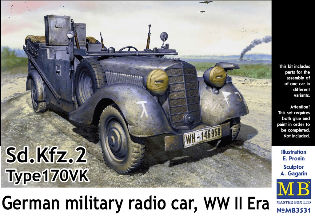 Maquette Mercedes-Benz 170 VK Voiture Radio Allemande 1:72 - En Résine, édition Limitée ALBY, 1938