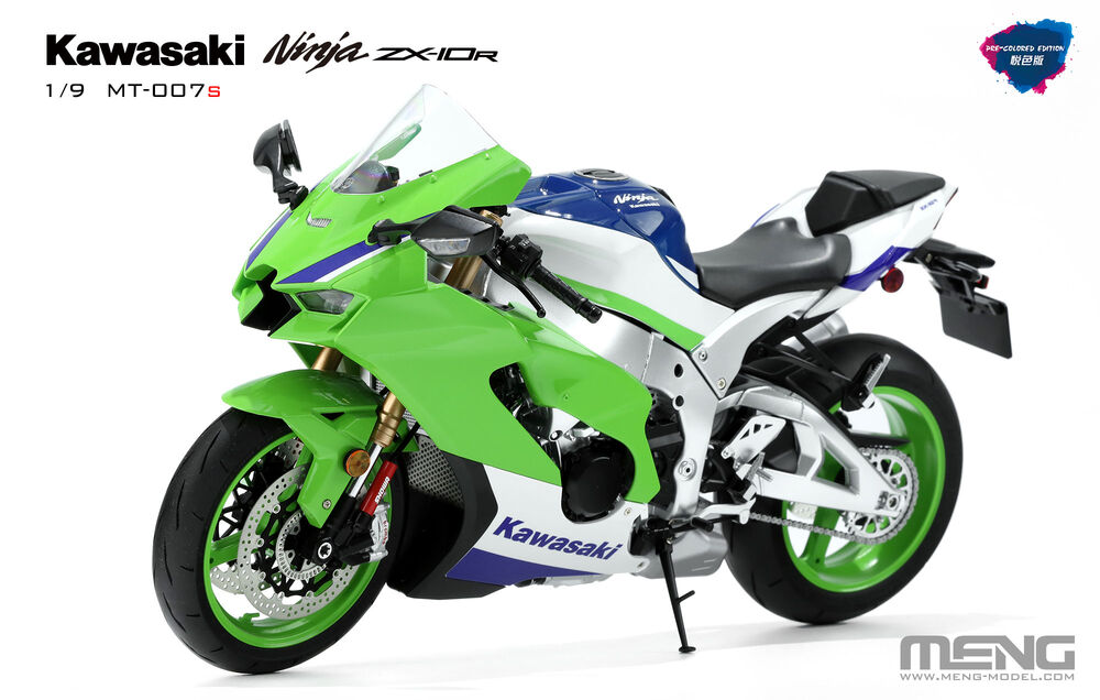 MENG 1:9 Kawasaki Ninja ZX-10R Superbike Pre-Colored Model Kit