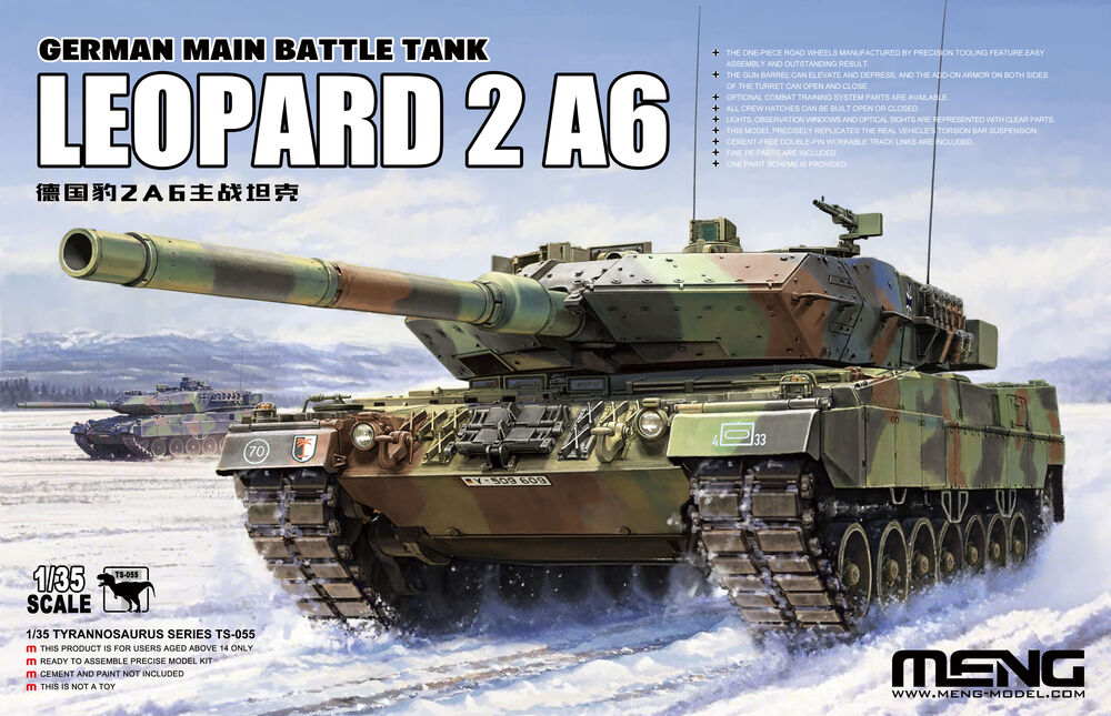 MENG 1:35 Leopard 2A6 German Modern Battle Tank Model Kit