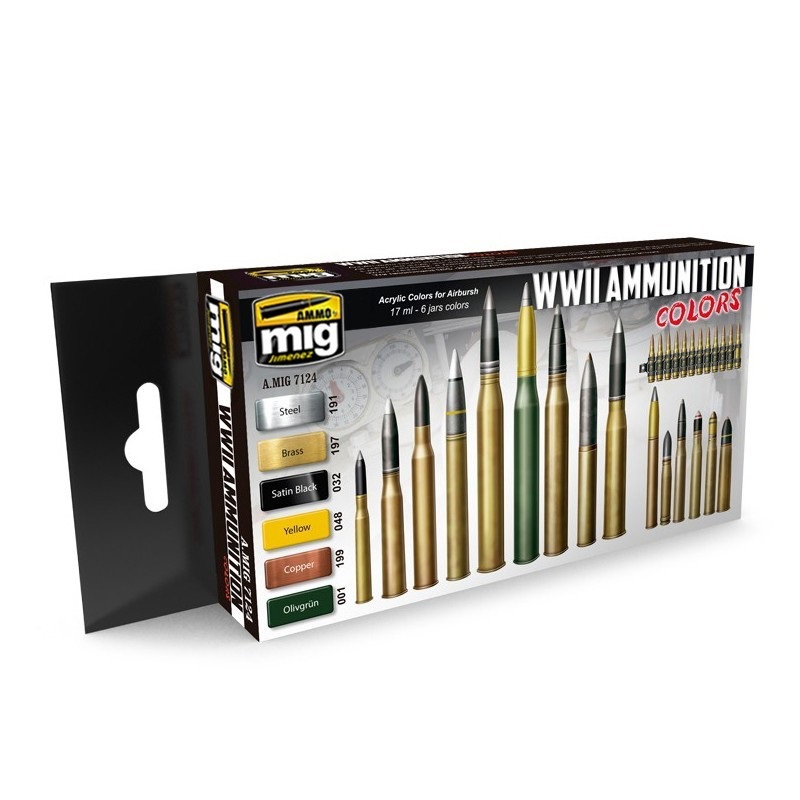 Michigan Toy Soldier Company : AMMO By Mig - Oilbrusher: Bare Metal Colors Set