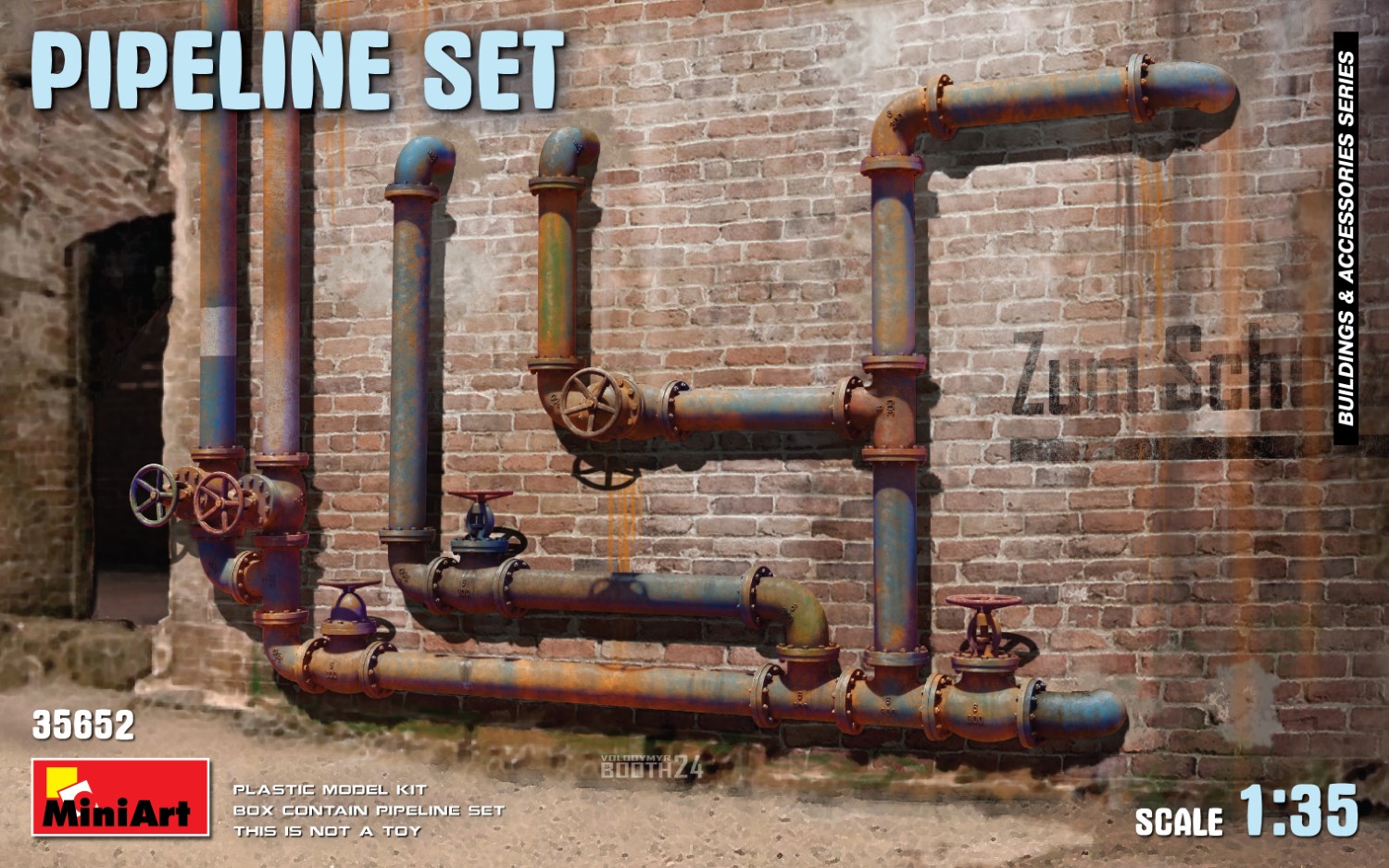 MiniArt Building Piping Set for Diorama - 1:35