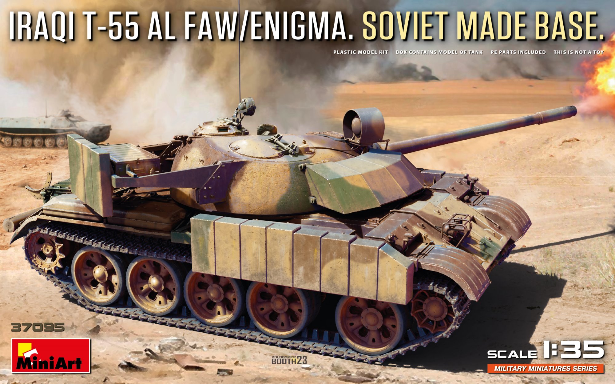 MiniArt 37095 Iraqi T-55 Al Faw/Enigma Soviet Made Base Model Kit MiniArt 37095 Iraqi T-55 Al Faw/Enigma Soviet Made Base Model Kit