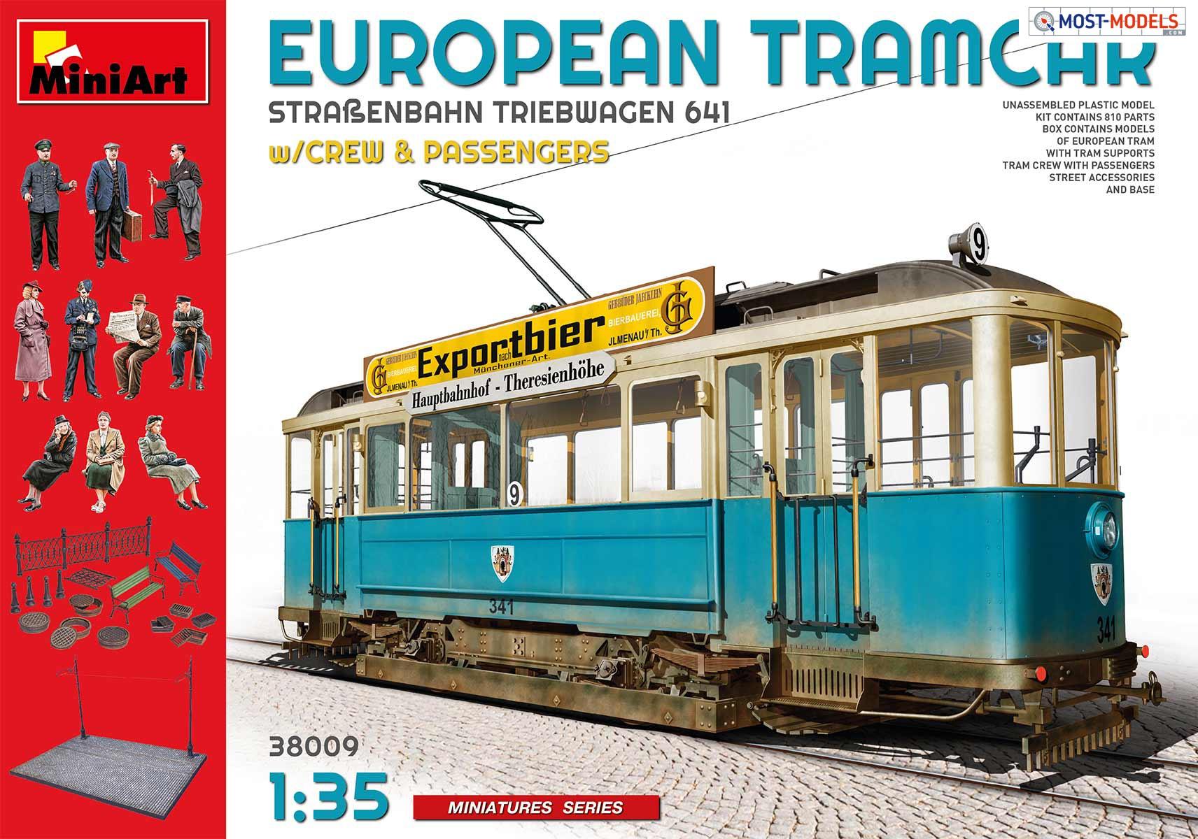 1:35 MiniArt 38009 European Tramcar - strassenbahn triebwagen 641