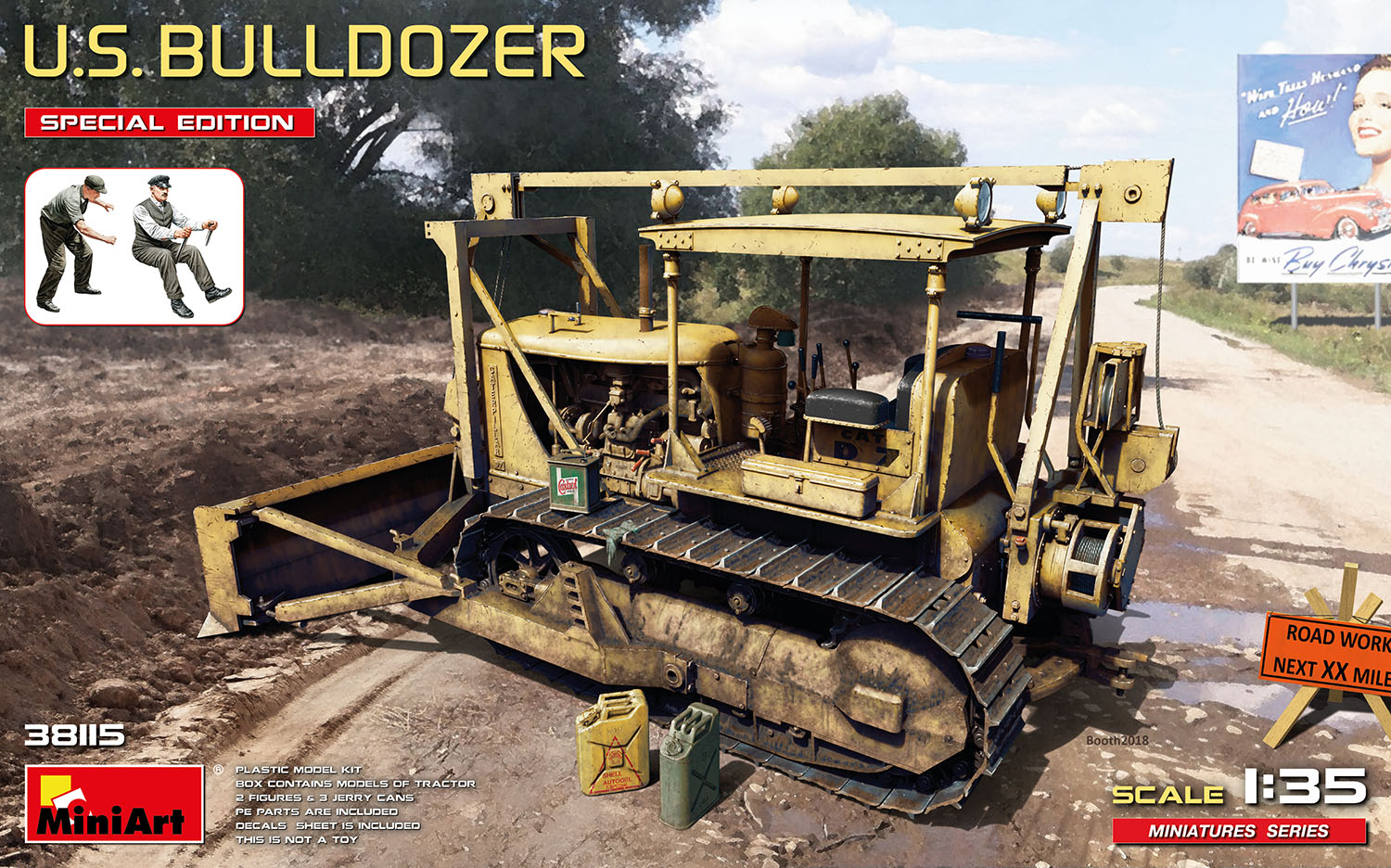 U.S. Bulldozer Special Edition 1:35 MiniArt construction model kit