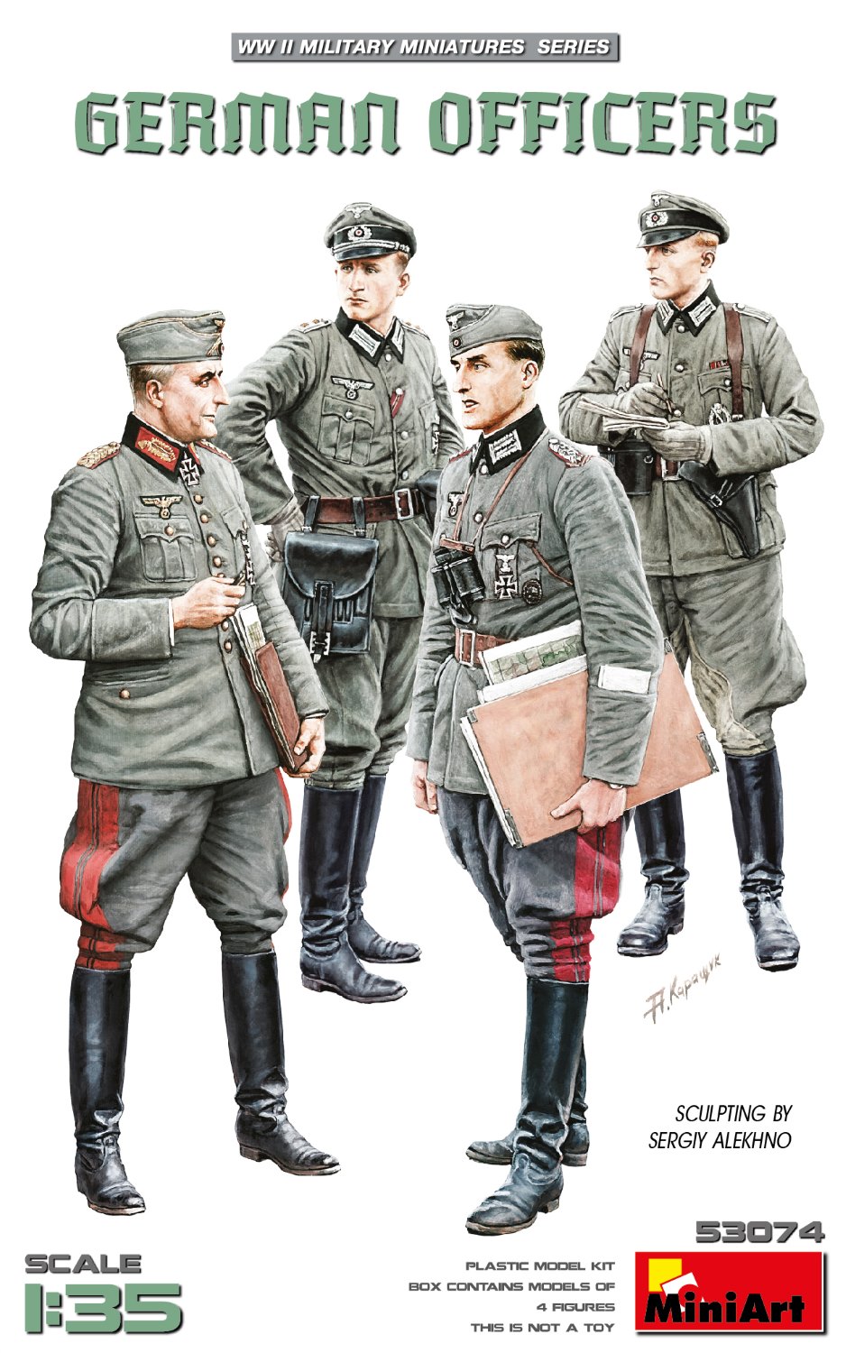 German Officers WWII 4 Figures Model Kit 1:35 | MiniArt