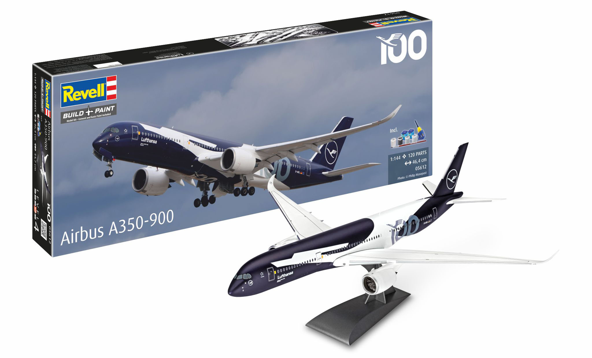 Lufthansa Airbus A350-900 100 years gift set 1:144 Revell model kit