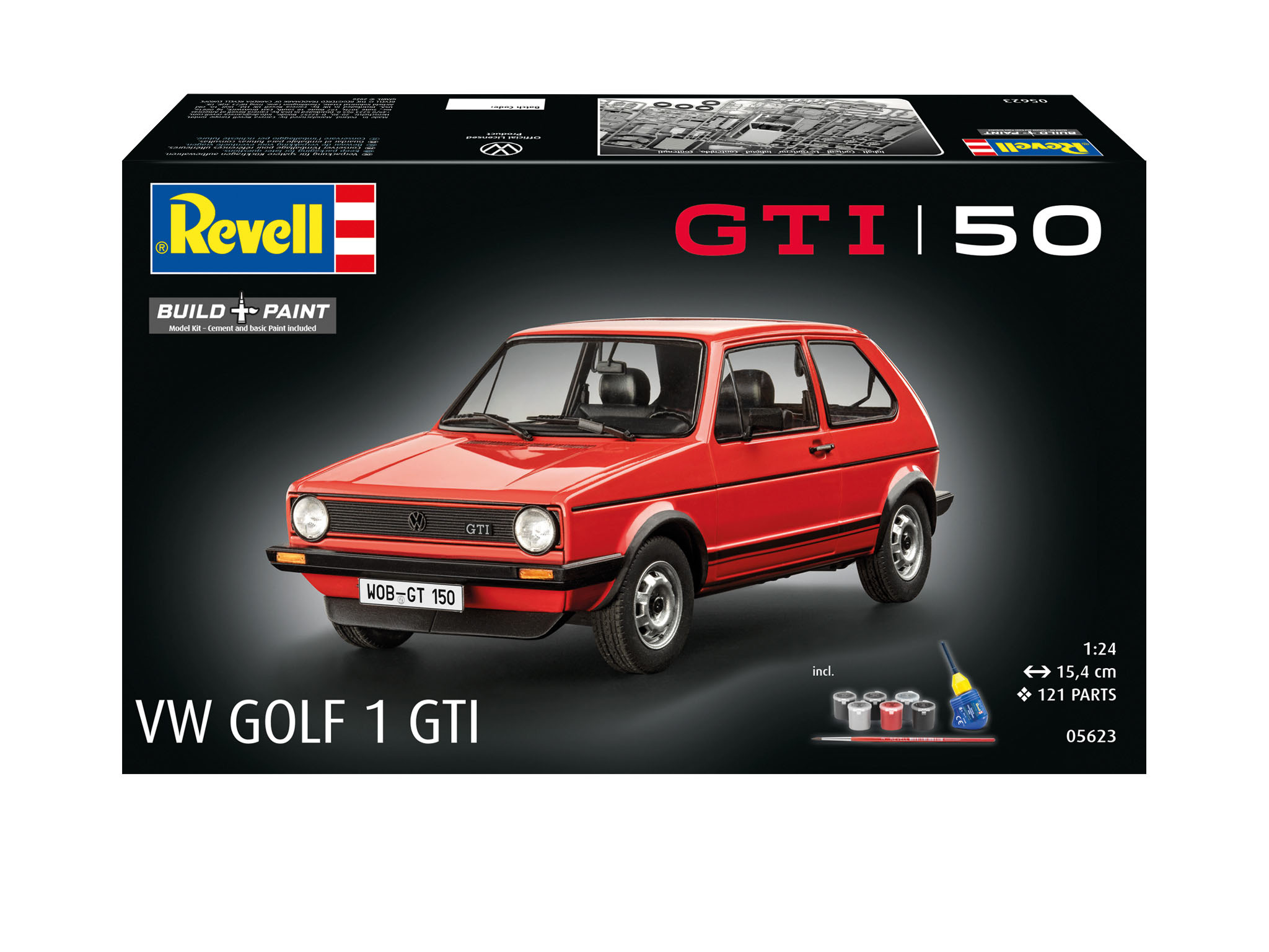 Revell 1:24 VW Golf 1 GTI 50 Years Gift Set
