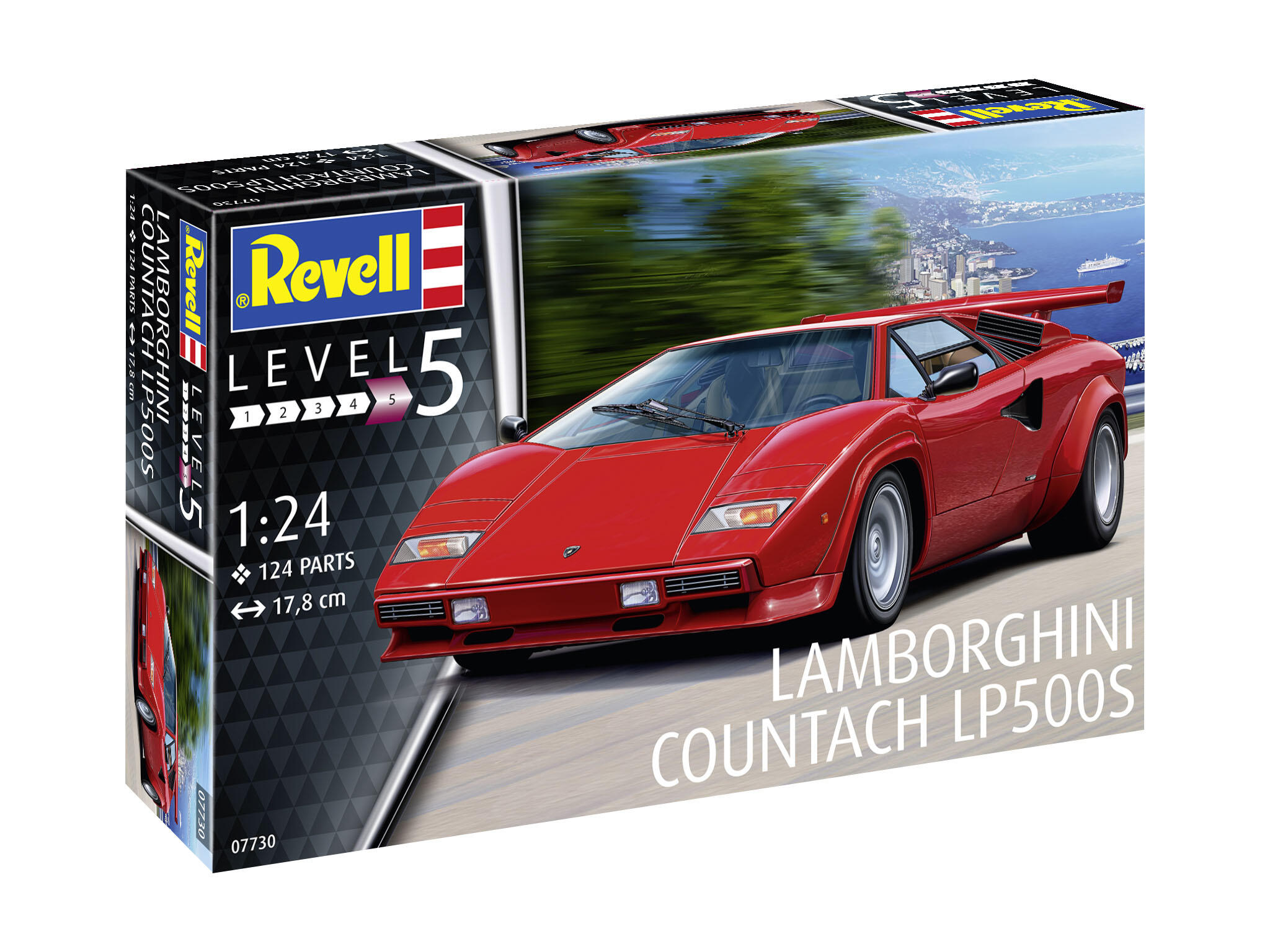 Revell 07730: Lamborghini Countach LP500S Model Kit with Paint Glue