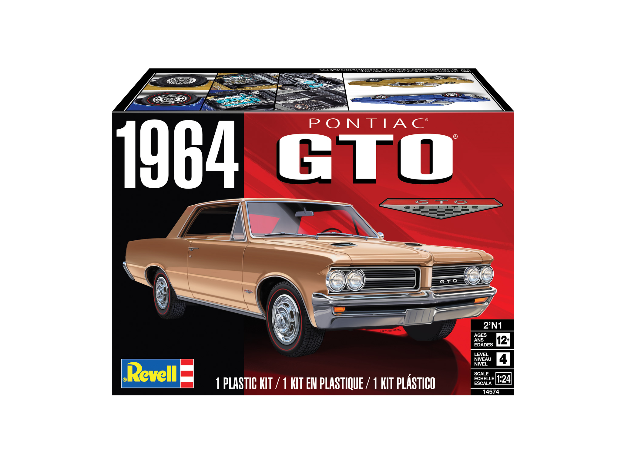 Revell 1:24 Pontiac GTO 1964 American Car Model Kit Set