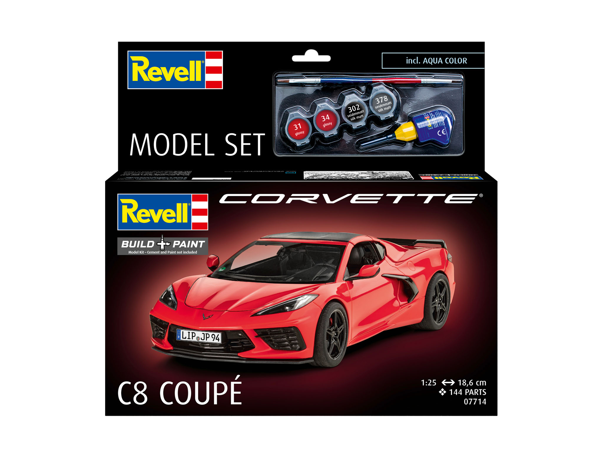 1:25 Revell Chevrolet Corvette C8 Coupe - Model Set