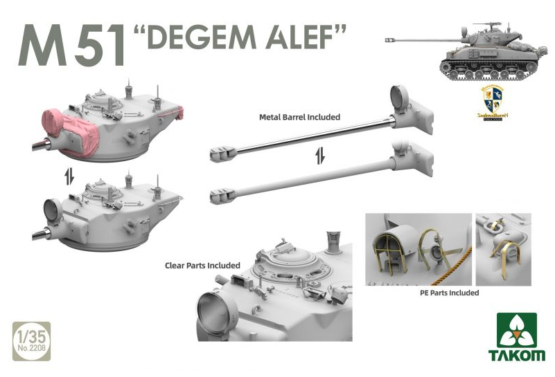 Takom 1:35 Sherman² BIG BOX Degem Alef Set