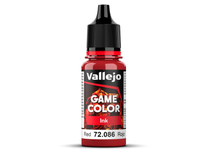 Vallejo 72086 Game Color - Red Ink - Acryl - 18ml - 004 72086 game color ink newic - VAL72086-XS
