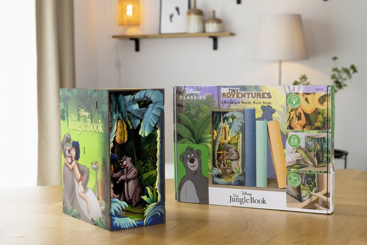 Revell 00535 Tiny Adventures - Disney "The Jungle Book" - Book Nook with LED Lighting - 18x11x23cm - 00535 08 07 - REV00535