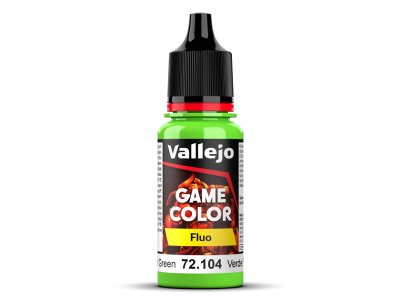 Vallejo 72104 Game Color - Fluorescent Green - Acryl - 18ml - 007 72104 game color fluo newic - VAL72104-XS