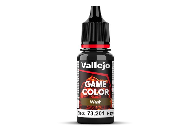 Vallejo 73201 Game Color Wash - Black - Acryl - 18ml - 008 73201 game color wash newic 1 - VAL73201-XS