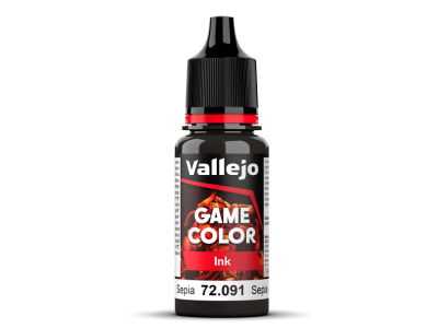 Vallejo 72091 Game Color - Sepia Ink - Acryl - 18ml - 011 72091 game color ink newic - VAL72091-XS