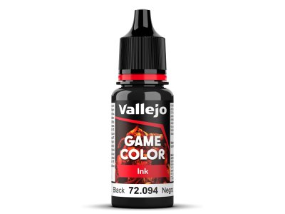 Vallejo 72094 Game Color - Black Ink - Acryl - 18ml - 012 72094 game color ink newic - VAL72094-XS