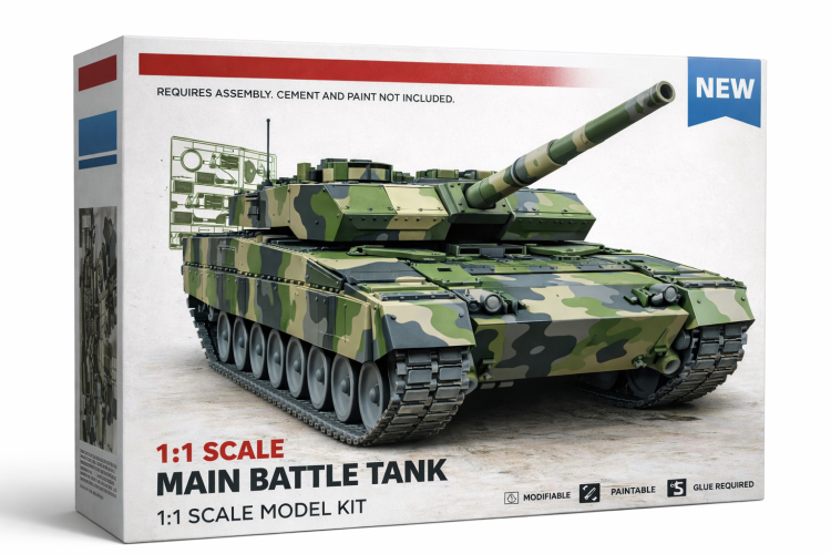 1:1 Schaal Main Battle Tank - Ultimate Edition (Ready-to-Build) - 1op1 april grap modelbouwpakket - APRIL142026