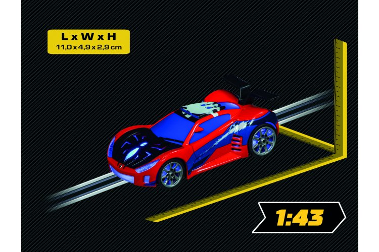 1:43 Carrera GO!!! Spider-Man Speed Shifter - Rood/Blauw - 20064269 16 high - CAR20064269