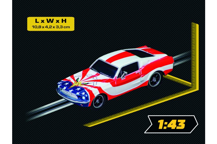 1:43 Carrera GO!!! Ford Mustang '67 Stars 'n Stripes - 20064289 16 high - CAR20064289
