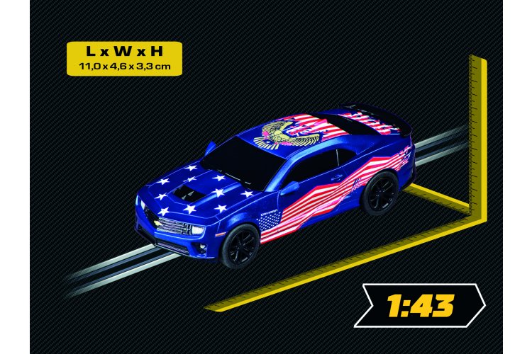1:43 Carrera GO!!! Chevrolet Camaro Stars 'n Stripes - 20064290 16 high - CAR20064290