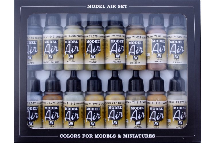 Vallejo 71208 German WWII Europe Africa - Model Air - Acryl Set - 71208 1 - VAL71208-XS