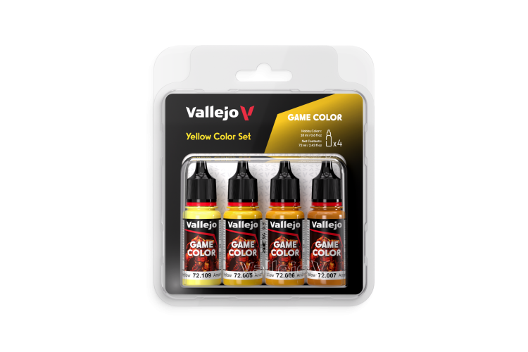 Vallejo 72378 Game Color - Yellow Color Set - Acryl Set - 72378 yellow color set gc front 1 - VAL72378-XS