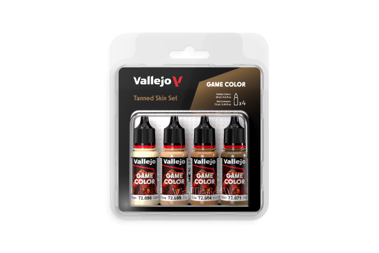 Vallejo 72380 Game Color - Tanned Skin Color Set - Acryl Set - 72380 tanned skin set gc front 1 - VAL72380-XS