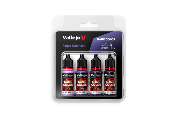 Vallejo 72382 Game Color - Purple Color Set - Acryl Set - 72382 purple color set gc front 1 - VAL72382-XS