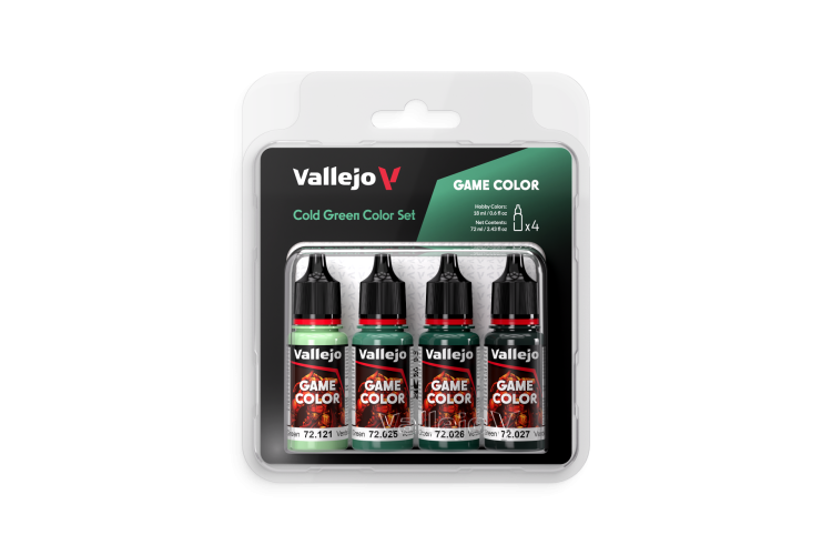 Vallejo 72383 Game Color - Cold Green Color Set - Acryl Set - 72383 cold green color set gc front 1 - VAL72383-XS