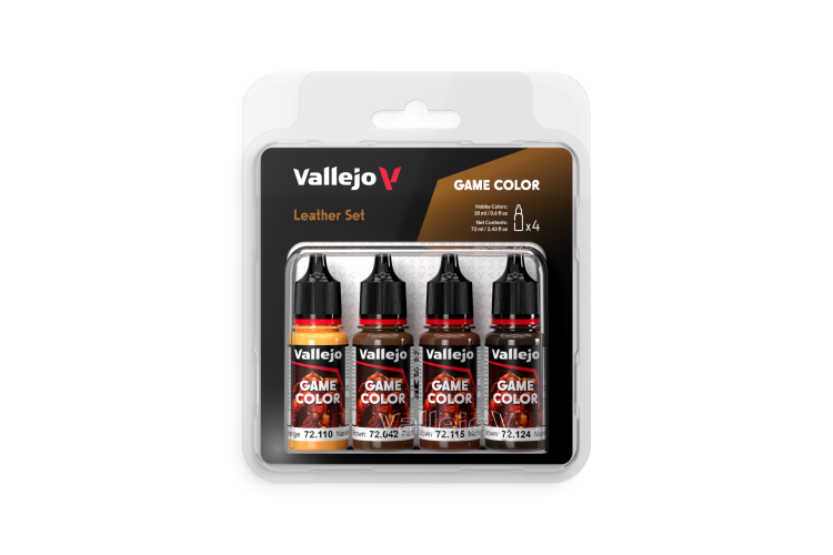 Vallejo 72385 Game Color - Leather Color Set - Acryl Set - 72385 leather set gc front 1 - VAL72385-XS