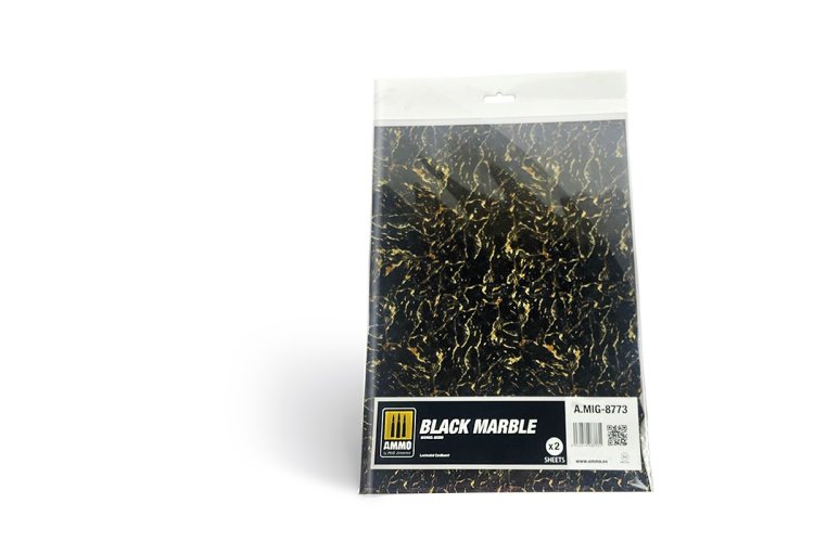 AMMO MIG 8773 Marble Black - Smooth Sheet of Marble - 2pcs - A mig 10 20 21 - MIG8773-XS