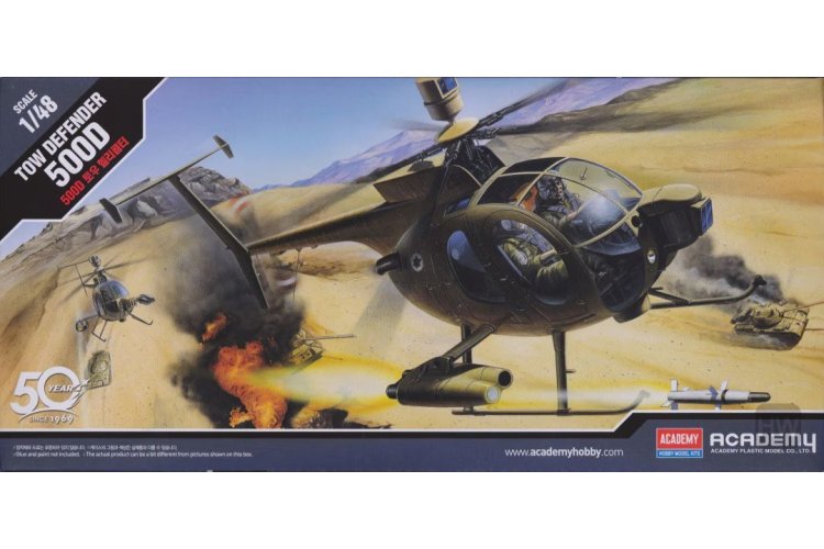 1:48 Academy 12250 Hughes 500D TOW Defender - Amerikaanse Helikopter - Aca12250 1i - ACA12250